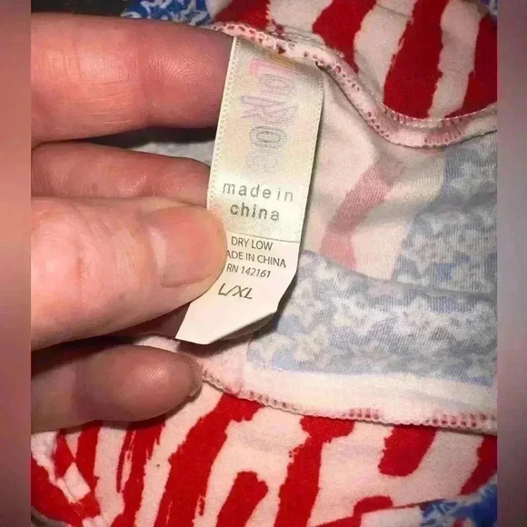 Lularoe kids L/Xl kids Americana leggings Bundle. 2pair.Flags& Lady liberty NWOT - Picture 6 of 7